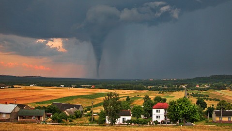 Twister on countryside